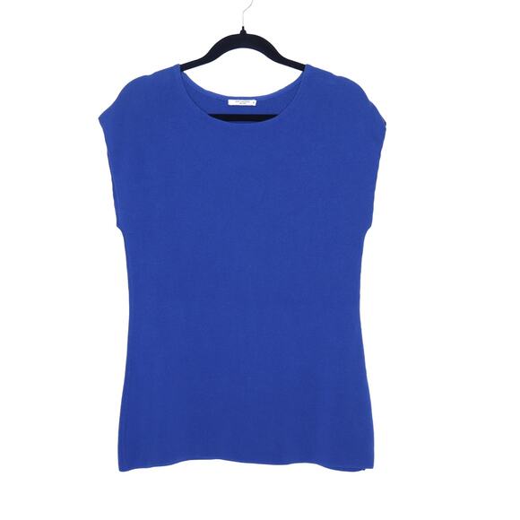 M.M. LAFLEUR The Sheela Top Santorini Blue Sweater Knit Top Casual Women's M - Picture 1 of 12